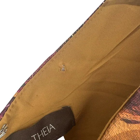 NWOT THEIA Nina Twist Drape A Line Gown in Gilded Poppies - Picture 9 of 14